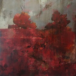 Merrick Belyea, Rottnest Landscape 2, 2016, oil on board, 120 x 120cm. City of Perth Art Collection