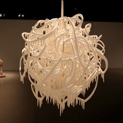 Alex Spremberg, Clew, 2013-2016, enamel on wire, 60 x 60 x 60cm