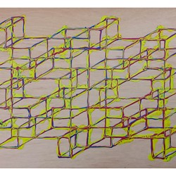 Alex Spremberg, Liquid Geometry 12, enamel on wood, 61 x 118 x 3cm