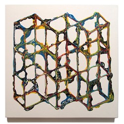 Alex Spremberg, Liquid Geometry 4, enamel on MDF, 60 x 60 x 3cm