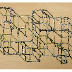 Alex Spremberg, Liquid Geometry 11, enamel on plywood, 61 x 84cm