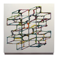 Alex Spremberg, Liquid Geometry 3, enamel on MDF, 60 x 60 x 3cm (1)