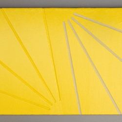 Andre Lipscombe, Painting (Yellow) 2016-2017, acrylic paint on wood, 42.5 x 60.5 x 4cm