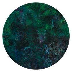 Angela Stewart, Sapience 7, 2017, acrylic and oil on board, 75cm diameter