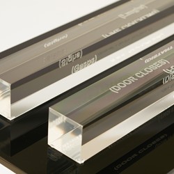 Jurek Wybraniec, Clear Black 3, 2016, laser etched acrylic, wood, polymer paint, 100 x 60 x 50cm.jpg