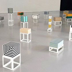 Alex-Spremberg, Test Objects, 2016, cardboard, dimensions variable (installation view)