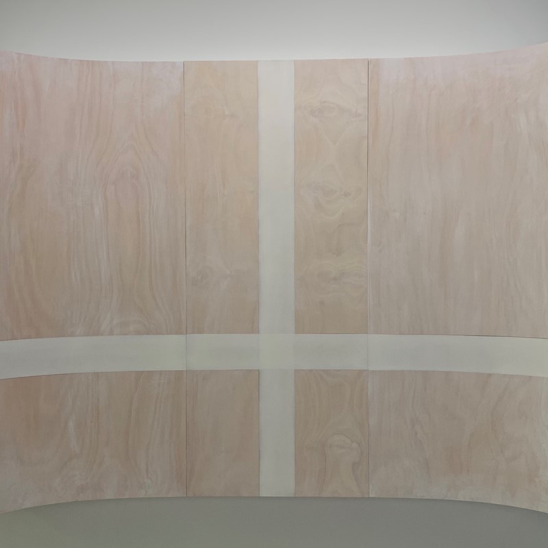 Jon Tarry, Datum A, 2018, wood and acrylic paint, 181.5 x 255 x 52cm
