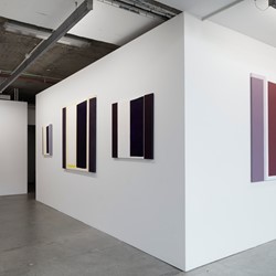 Trevor Vickers, New Paintings and Prints 2019, Art Collective WA. Acorn Photo. Paintings in installation view