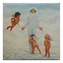 Alex Spremberg, Where Do you go When you Dream?, enamel on cardboard, 2016, 30 x 30cm