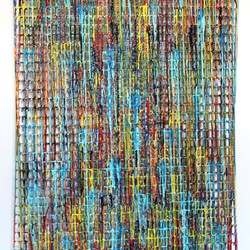 Alex Spremberg, Cages #3, 2014-2017, enamel on metal, 98 x 60 x 2cm