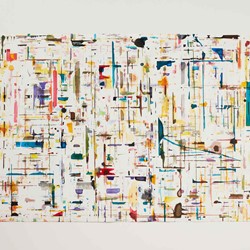 Jurek Wybraniec, Extras 1, 2021, pigmented acrylic ink on watercolour paper, 50 x 76cm