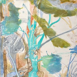 Antony Muia, Soft Tree, 2021, ink and watercolour on paper, 113 x 78cm