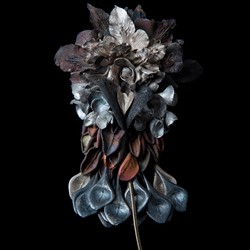 Sarah Elson, Fuck Cluster Brooch, 2021, silver and copper on Shakudo, 10 x 18 x 3cm