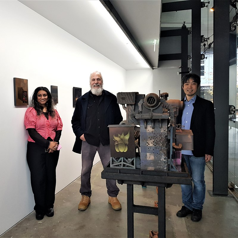 Minaxi May, Stuart Elliott and Hiroshi Kobayashi (artwork by Stuart Elliott)