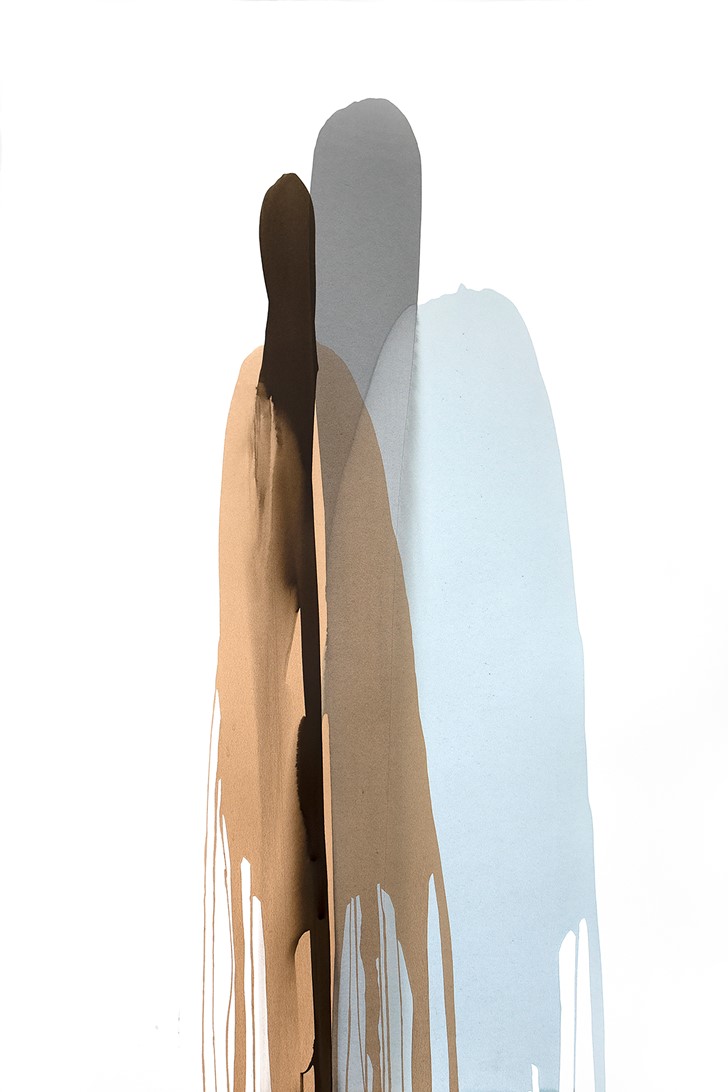 Penny Coss, Weathered Pattern 7, 2022, acrylic on paper, 152 x 104cm