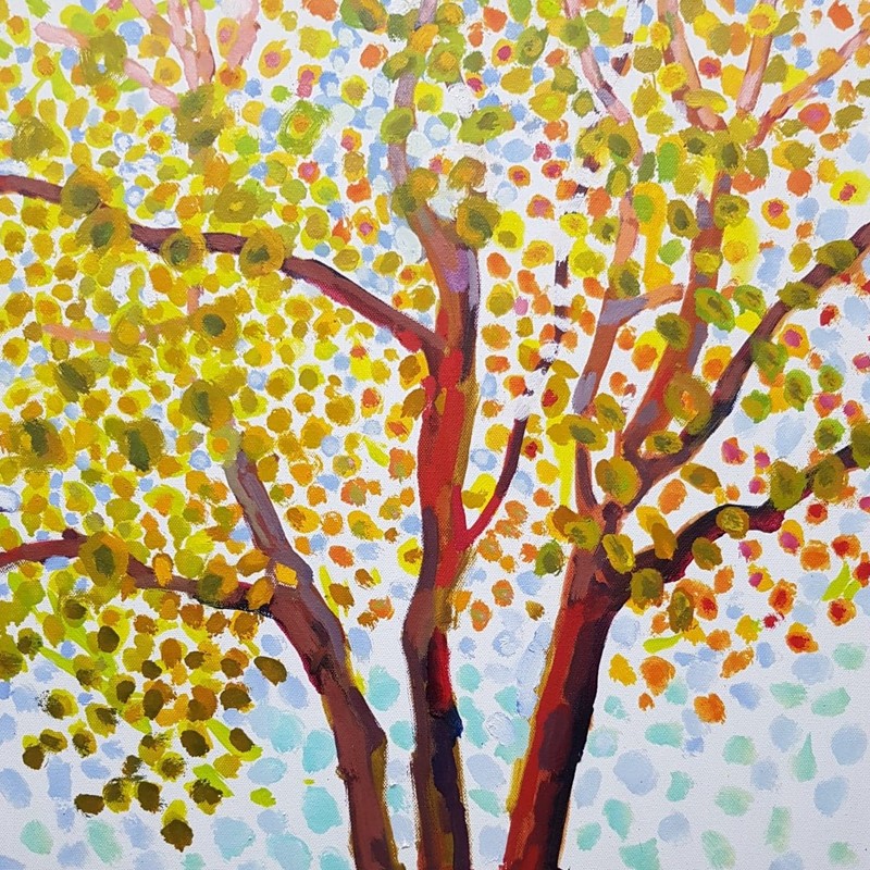 Autumn Garden Painting, 2021, oil on canvas 45.5 x 45.5cm