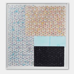 Jurek Wybraniec, Ink, Paper, Print (spliced), 2021, acrylic and ink, 125 x 118cm