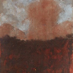 Merrick Belya, Scarp VII, 2023, oil on board, 122 x 61cm