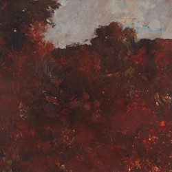 Merrick Belyea, The Gates of Hell, 2023, oil on board, 51 x 61cm