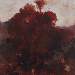 Merrick Belyea, Top of Greenmount Hill, 2023, oil on board, 74 x 61cm