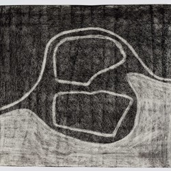 Vanessa Russ, Deep Ground 1, 2021, charcoal on paper, 45 x 50cm