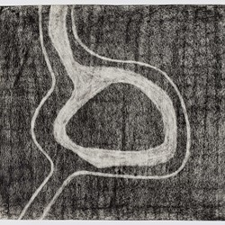 Vanessa Russ, Deep Ground 3, 2021, charcoal on paper, 45 x 50cm