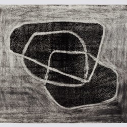 Vanessa Russ, Deep Ground 6, 2021, charcoal on paper, 45 x 50cm