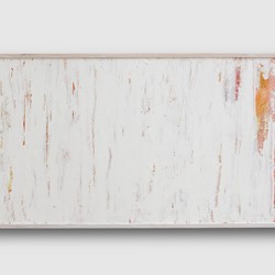 Jon Tarry, Screedance, 2023, oil paint on board, lumina light and timber frame, 84 x 180 x 11cm