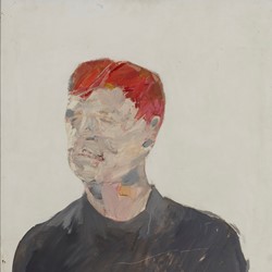 George Haynes, Angst (Head), 1965, oil on board, 61 x 61cm