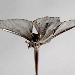 Sarah Elson, Moth Pin, repurposed silver