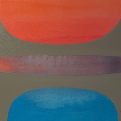 Jo Darbyshire, Storm Lake 4, 2023, oil on canvas, 50 x 50cm