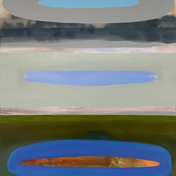 Jo Darbyshire, Three Lakes, 2023, oil on canvas, 140 x 100cm