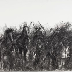 Angela Stewart, The Walers 1915 #3, 2002, charcoal and pastel on Arches paper, 76 x 108cm