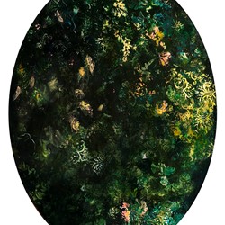 Angela Stewart, Cogitatio 9, 2017, oil and acrylic on board, 90 x 68cm