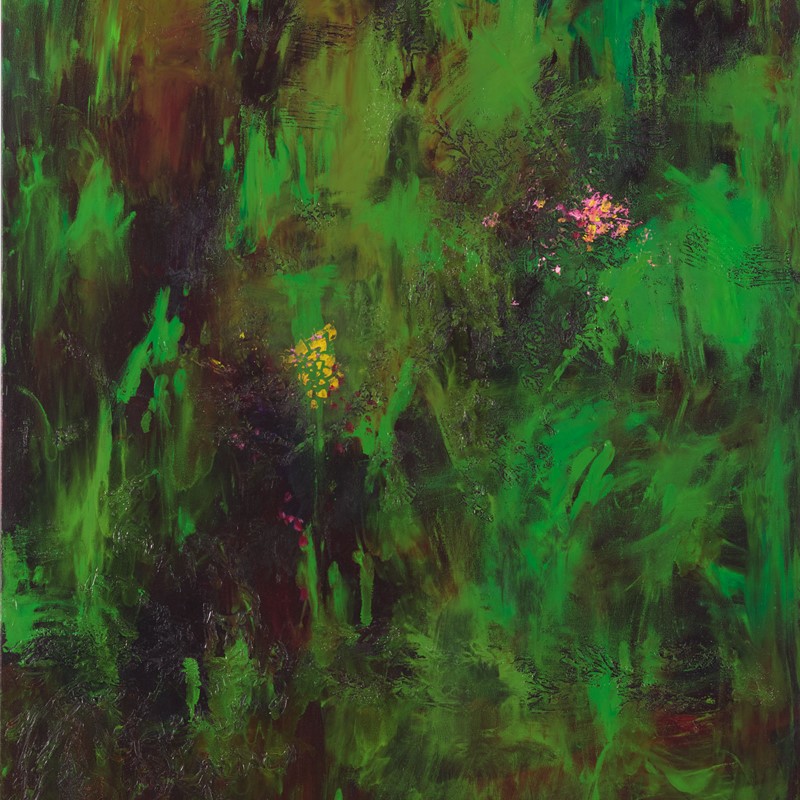 Vaghezza in Green, 2024, oil and acrylic on canvas, 130 x 90cm