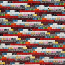 Eveline Kotai, Line Dance 2, 2024, acrylic and polymer thread on canvas, 46 x 46cm
