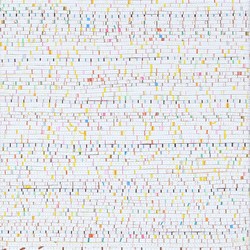Eveline Kotai, White Sound, 2023, acrylic and polyester thread on canvas, 30.5 x 25.5cm