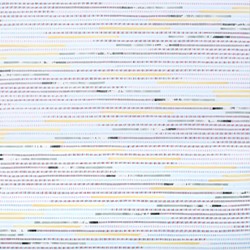 Eveline Kotai, Horizons Unfurled 1, 2023, acrylic and polyester thread on canvas, 76 x 76cm