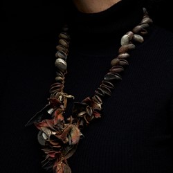Sarah Elson, 'Pull the earth around me' 2, Neck Piece, 2024. recycled copper, silver and gold, 22 x 38 x .7cm