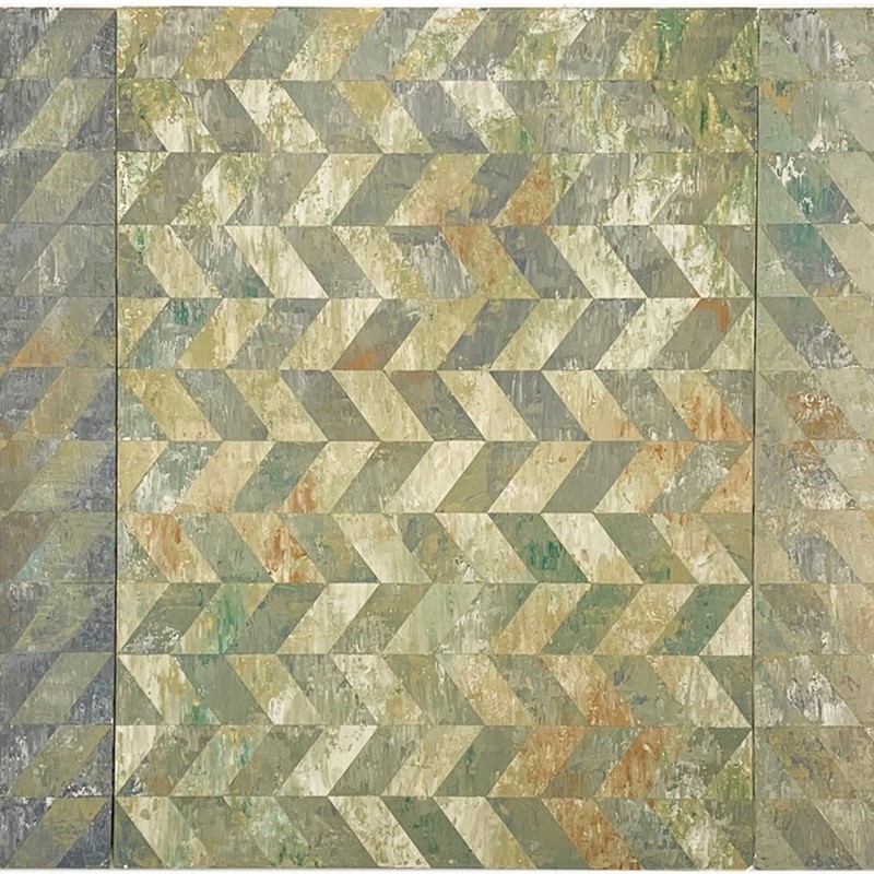 Alex Spremberg, Kairos #16 (detail), 2024, enamel on wood, 120 x 270 x 2cm