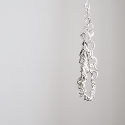 Sarah Elson, Allelopathic Chains, 2017-24, recycled silver, 65 x 12 x 8cm