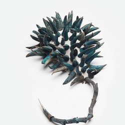 Sarah Elson, The women will be my soldiers, 2025, recycled silver and copper, 26 x 41 x 11cm